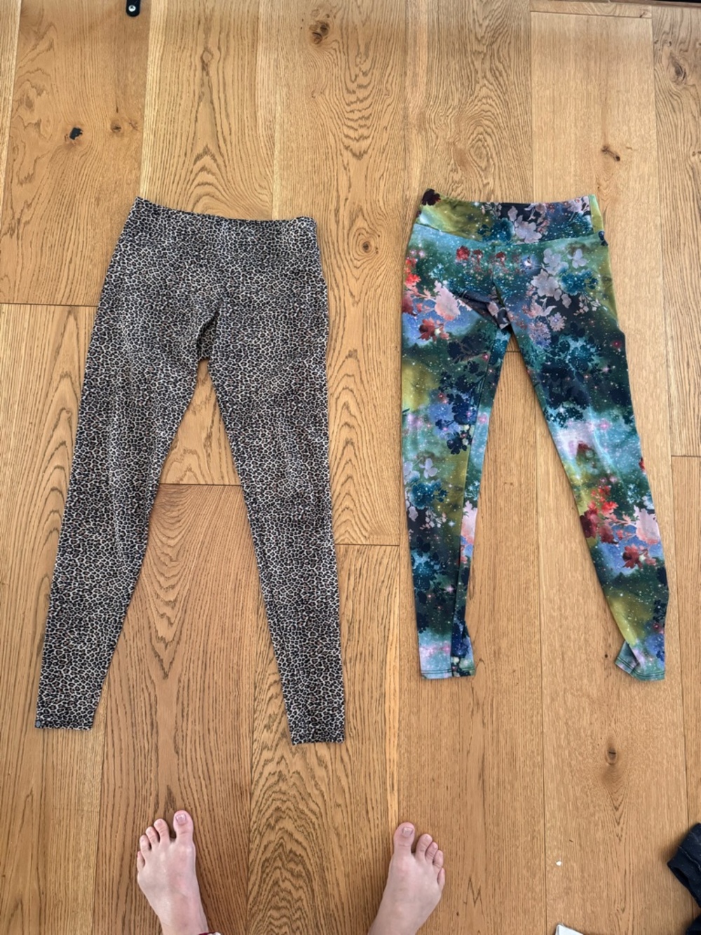 Vintage ONZIE Legging Bundle - Leopard and Galaxy Flora Prints - XS / S/M